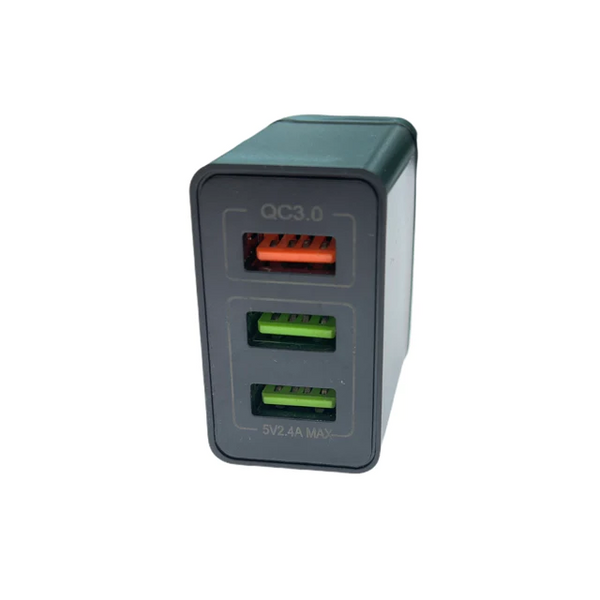 TOPK Cubo Cargador 3 Puertos Usb Negro