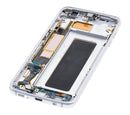 Pantalla OLED con marco para Samsung Galaxy S7 Edge (G935A) Blanca Perla