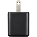 Cargador de pared GaN 30W AmpSentrix Pro negro titanio, USB-C y USB-A. Carga rápida y eficiente.