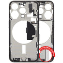 Encuentra la carcasa media con puerto de carga flex y pequeñas piezas para iPhone 15 Pro en Guatemala.