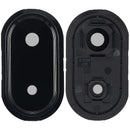 Lente de cámara trasera con bisel para Samsung Galaxy A07 4G (A075) negro, repuesto de cristal.