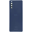 Tapa trasera de vidrio original Sony Xperia 10 II azul, repuesto para reparación.