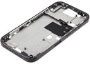 Chasis medio iPhone 16 Pro titanio negro con botones de encendido y volumen, repuesto Aftermarket Plus.
