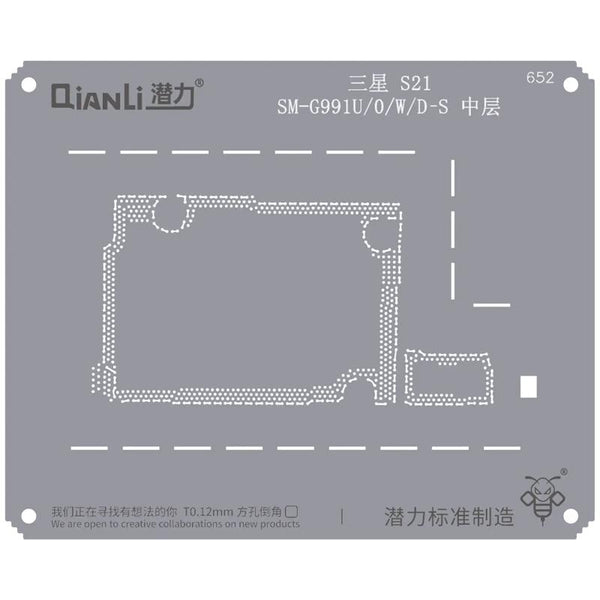 Compra el Stencil Bumblebee (QS652) para reparaciones de Samsung S21 SM-G991 en Guatemala al mayorista Qianli.