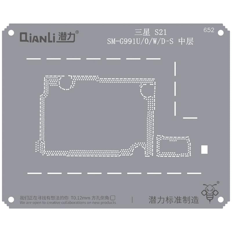 Compra el Stencil Bumblebee (QS652) para reparaciones de Samsung S21 SM-G991 en Guatemala al mayorista Qianli.