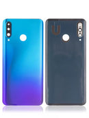 Tapa trasera de cristal con lente de camara para Huawei P30 Lite / Nova 4E (6GB RAM) (Azul Pavo Real)