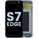 Pantalla Samsung Galaxy S7 Edge Super AMOLED negra, repuesto original G935F, para cambio de display con garantía.