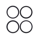 Aro de bezel de cámara trasera negro para iPhone 16 y 16 Plus, pack de 2 piezas.