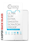 Paquete de 100 tapas traseras de vidrio templado Casper transparentes para iPhone X y XS (A1865, A1901, A1902).