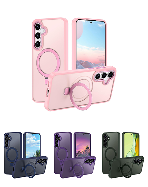 Funda de carga inalámbrica con soporte de anillo para Galaxy S25 en Guatemala, ¡consíguela en el mayorista SlowBack de carbono!