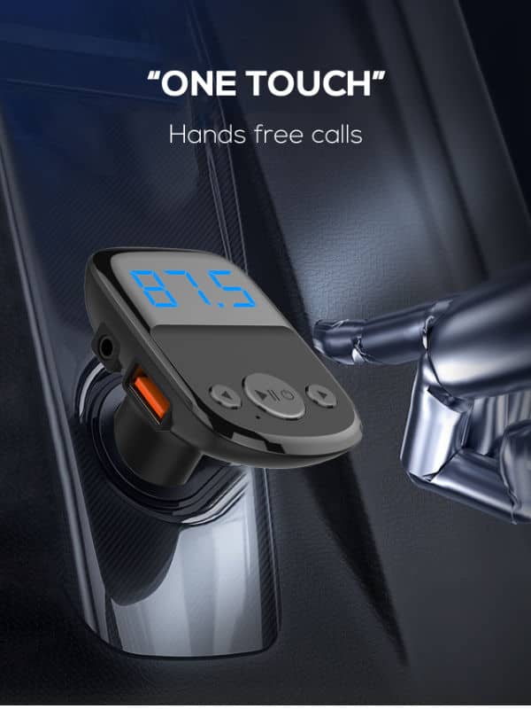 Encuentra el cargador de auto LDNIO C706Q Bluetooth 5.0 con 2 puertos USB A+C en Guatemala para carga eficiente y rápida.
