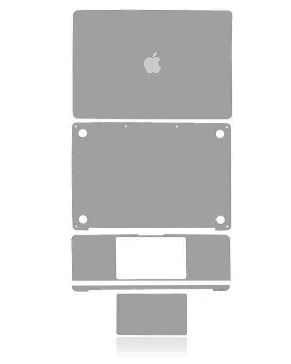 Skin 4 en 1 (Superior, Inferior, Teclado, Reposamanos) para MacBook Pro 13" (A2289 / Medio 2020) (Gris Espacial)