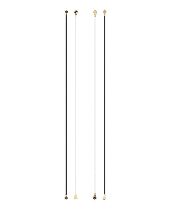 Cable de antena para Motorola Moto G Power (XT2041-4 / XT2041-6 / XT2041-7 / XT2041DL / 2020) (Juego de 2 piezas) (Negro: 11.1cm, Blanco: 10.4cm)