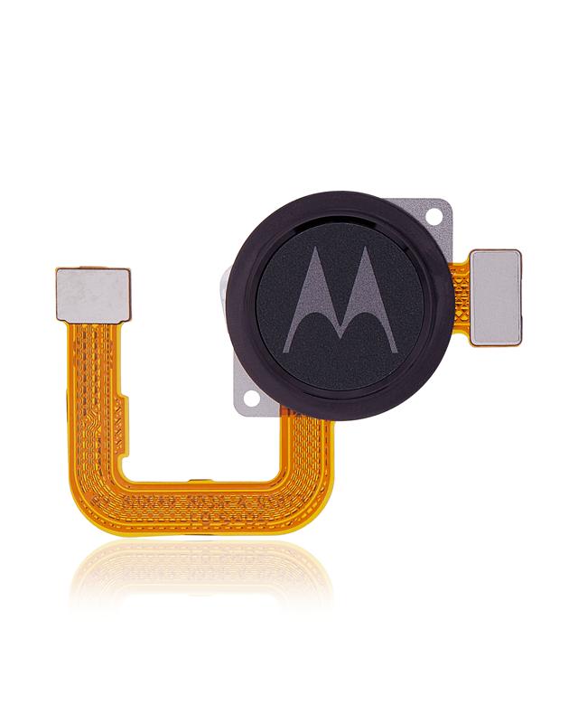 Lector de huellas con cable flex para Motorola Moto G Power / G8 Power (XT2041 / 2020) en negro vulcano original