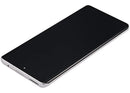 Pantalla OLED morada refurbished para Xiaomi 12 Pro/12S Pro con marco, ideal para reparación de display.