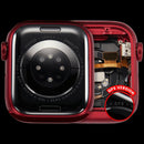 Chasis Apple Watch Series 7 (A2473) 41mm GPS aluminio rojo usado, carcasa trasera con marco.