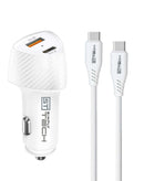 Encuentra el cargador de auto USB-A con cable USB C-C de 38W en Guatemala para tu dispositivo móvil.