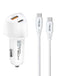 Encuentra el cargador de auto USB-A con cable USB C-C de 38W en Guatemala para tu dispositivo móvil.