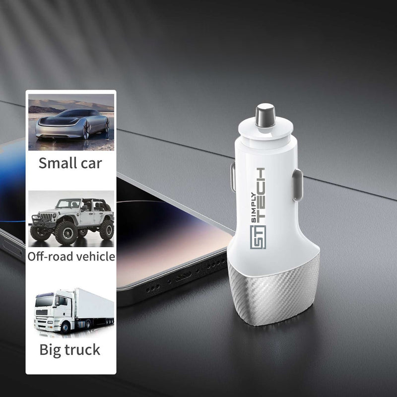 Encuentra el cargador de auto USB-A con cable USB C-C de 38W en Guatemala para tu dispositivo móvil.