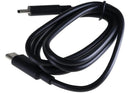 Cable USB-C a USB-C Motorola negro de 1m para carga rápida y transferencia de datos.