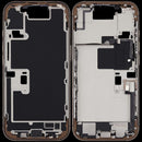 Encuentra la carcasa media con puerto de carga flex y piezas pequeñas para iPhone 16 Pro en Guatemala.
