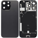 Reparación de tapa trasera con placa de acero y flex de linterna para iPhone 16 Pro Max en Guatemala.