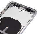 Tapa trasera para iPhone XS con componentes pequeños pre-instalados (Plata)