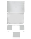 Skin 4 en 1 (Superior, Inferior, Teclado, Reposamanos) para MacBook Pro 16" (A2141/Mid 2019) (Plata)