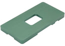 Matriz de metal para posicionamiento de pantalla iPhone 13 Mini, ideal para reparación y refurbishing de vidrio.