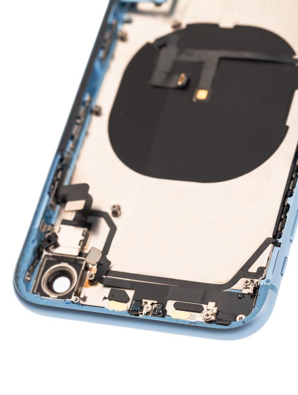 Tapa trasera con componentes pequenos para iPhone XR (Azul)