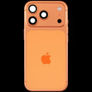 Tapa trasera Cosmic Orange usada para iPhone 17 Pro US, con puerto de carga flex y componentes, A3293.