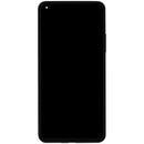 Pantalla OLED negra restaurada con marco para Xiaomi Mi 11 Lite 5G NE, ideal para reparación de display.