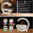 Cargador inalambrico 4 en 1 con luz nocturna, Bluetooth y reloj despertador (15W)