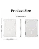 Billetera magnética SlowBack MagSafe color negro para teléfono, con ranura para tarjetas y función de soporte.