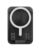Case Glitter negro con brillo, magnético para tarjetas, accesorio elegante y protector para smartphones.