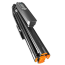 Trípode selfie stick negro con rotación 360° y botón auto pop-up, ideal para fotografía y videollamadas con celular.