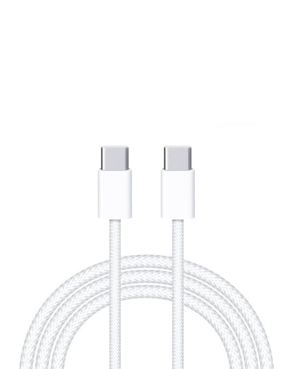 Encuentra un cable USB C-C de 60W para cargar rápidamente tu iPhone o iPad en Guatemala en SlowBack, tu mayorista de accesorios electrónicos.