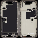 Chasis medio iPhone 16 Pro Max Natural Titanium usado, con pequeñas partes para reparación.