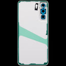 Tapa trasera blanca Aftermarket Plus para Samsung Galaxy S21 FE 5G SM-G990B con lente de cámara, sin logo.