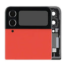 Pantalla OLED externa roja para Samsung Galaxy Z Flip 4 5G, repuesto original service pack para reparación.