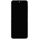 Pantalla OLED interna negra con marco para Samsung Galaxy Z Flip 6 (F741), repuesto para reparación display.