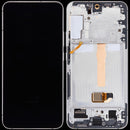 Pantalla OLED blanca para Samsung Galaxy S22 Plus 5G (SM-S906), con marco de repuesto para reparación.