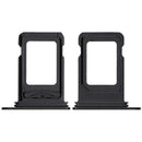 Bandeja dual SIM negra para iPhone 16e/17e, repuesto original Apple para tarjetas SIM.
