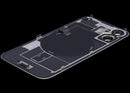 Tapa trasera blanca original para iPhone 16 con MagSafe, NFC y flex de flash. Repuesto A3080/A4080.