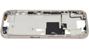 Mid-frame housing de iPhone 16 Pro (EU/Global) en titanio natural con botones de encendido y volumen.
