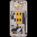Pantalla OLED blanca refurbished para Nothing Phone (2a) con marco, ideal para reparación de display roto.