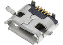 Puerto de carga Micro USB tipo B de 5 pines con 4 puntos de anclaje C161 para reparación y repuesto.