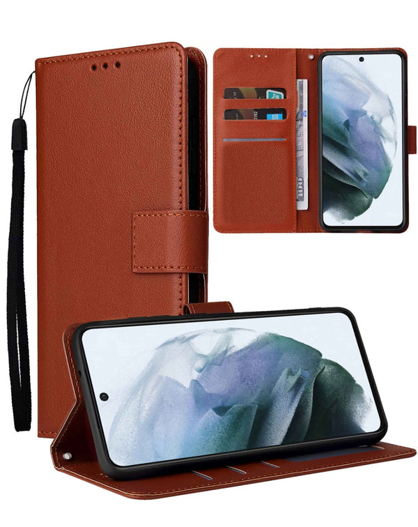 Compra la mejor funda cartera de cuero para Samsung Galaxy S21 Ultra con ranura para tarjetas en Guatemala.