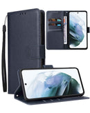 Funda cartera de cuero con ranura para tarjeta Samsung Galaxy S21 5G DARK BLUE