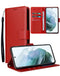 Encuentra la mejor funda de cuero para tu Galaxy S21 Ultra en Guatemala con ranura para tarjetas en color rojo, en SlowBack, mayorista de accesorios para teléfonos.